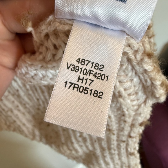 EUC Land's End Cowl Neck Cable Knit Sweater - Picture 4 of 5